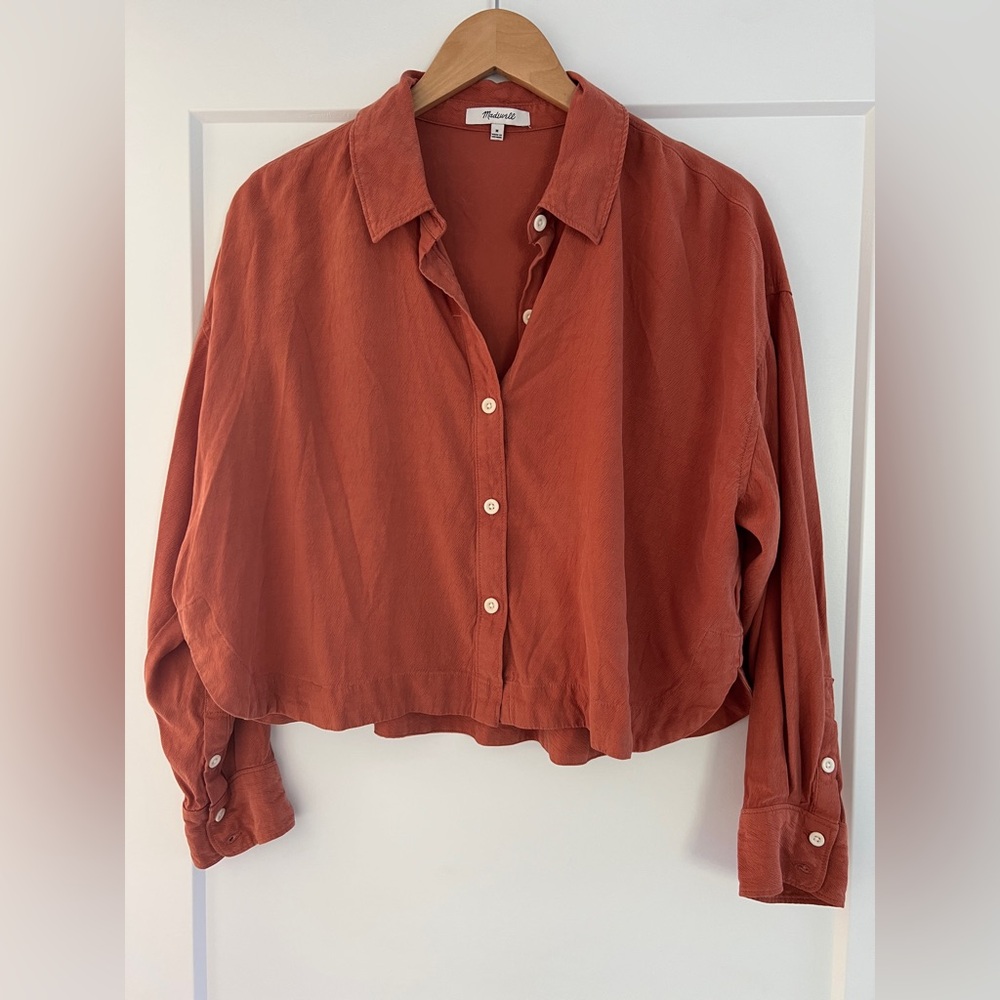 Madewell cropped button down